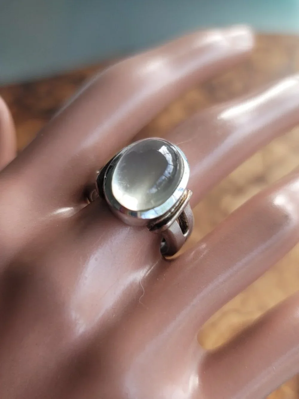 Vintage (1960s-70s) Opalite & Sterling Ring